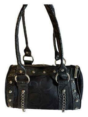 Black Studded Shoulder Bag by G